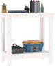 vidaXL Λευκός πάγκος εργασίας 80x50x80 cm από μασίφ ξύλο πεύκου