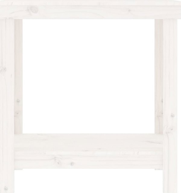 vidaXL Λευκός πάγκος εργασίας 80x50x80 cm από μασίφ ξύλο πεύκου