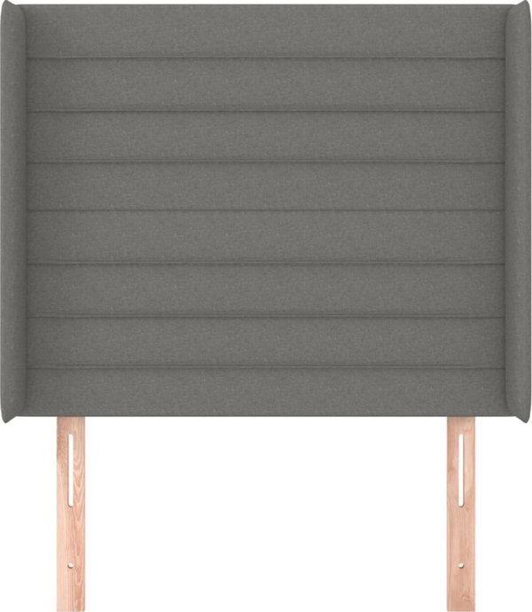 vidaXL Zaglowek uszak, ciemnoszary, 93x16x118/128 cm, tkanina