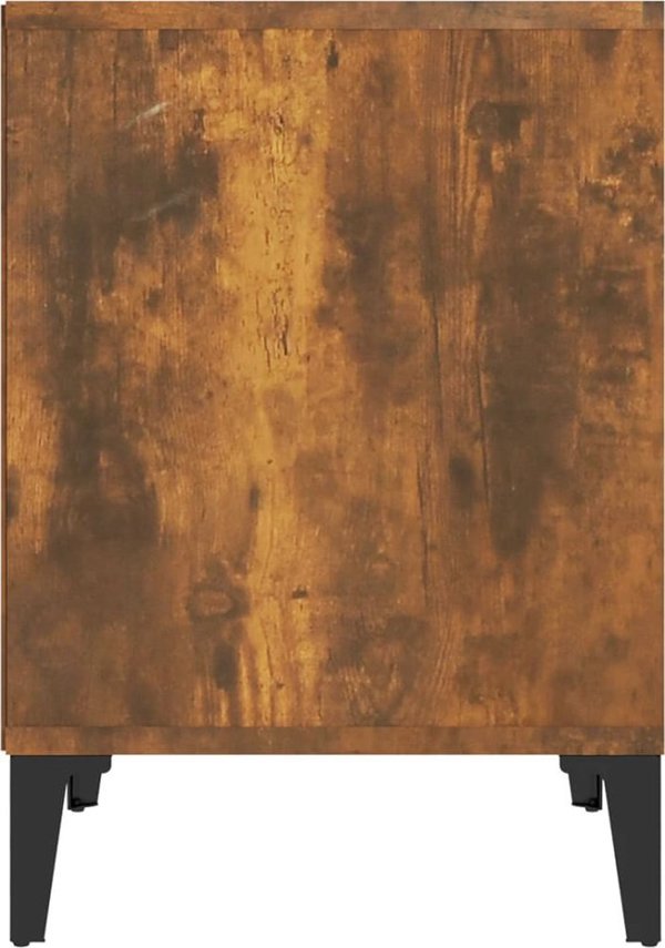 vidaXL Νυχτερινό κομοδίνο, καπνιστή δρυς, 40x35x50 cm