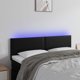 Κεφαλάρι κρεβατιού με LED, μαύρο, 144x5x78/88 cm, τεχνητό δέρμα