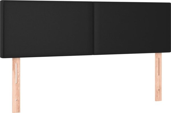 Κεφαλάρι κρεβατιού με LED, μαύρο, 144x5x78/88 cm, τεχνητό δέρμα