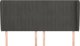 vidaXL Κεφαλάρι uszak, σκούρο γκρι, 163x23x118/128 εκ., βελούδο