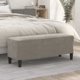 vidaXL Παγκάκι ανοιχτού γκρι, 100x35x41 cm, επενδυμένο με βελούδο