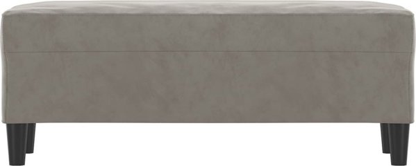 vidaXL Παγκάκι ανοιχτού γκρι, 100x35x41 cm, επενδυμένο με βελούδο