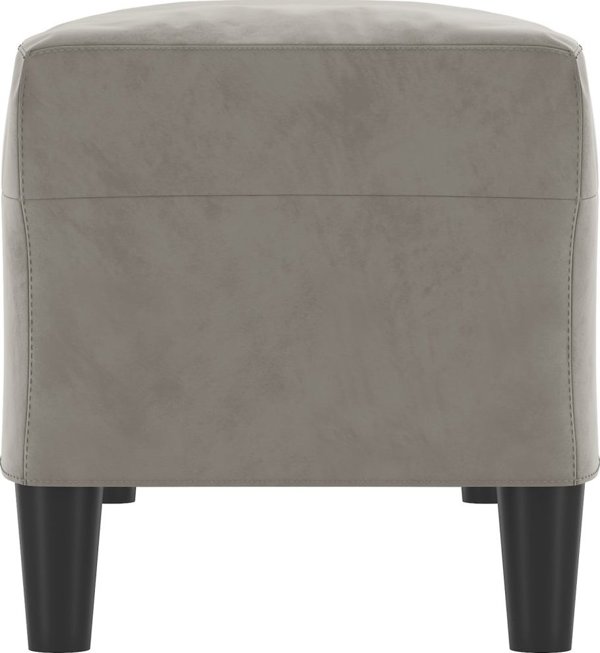 vidaXL Παγκάκι ανοιχτού γκρι, 100x35x41 cm, επενδυμένο με βελούδο