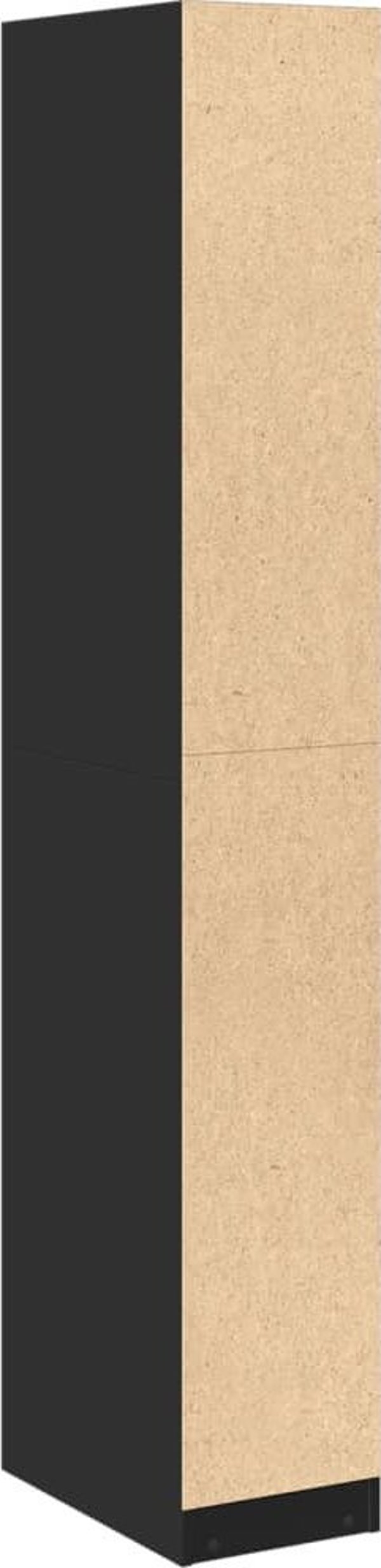 vidaXL Ντουλάπα, μαύρη, 30x50x200 cm, υλικό ξυλώδες