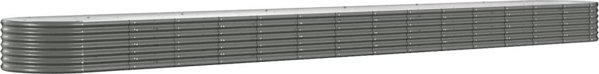 vidaXL vidaXL Donica ogrodowa, malowana proszkowo stal, 620x80x36 cm, szara