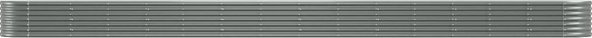 vidaXL vidaXL Donica ogrodowa, malowana proszkowo stal, 620x80x36 cm, szara