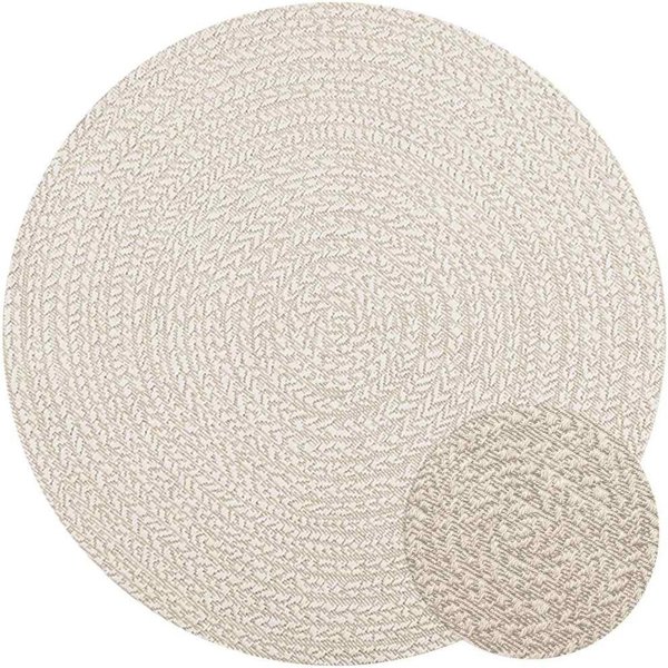 vidaXL Χαλί ZIZUR 160x230εκ. Κρεμ με Εμφάνιση Λινού για Εσωτερικούς και Εξωτερικούς Χώρους