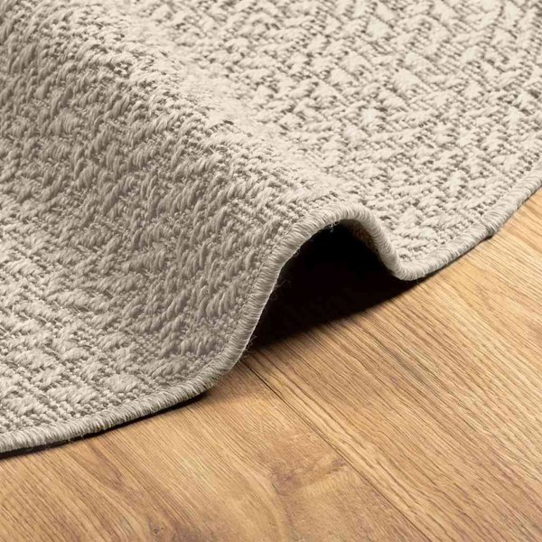 vidaXL Χαλί ZIZUR 160x230εκ. Κρεμ με Εμφάνιση Λινού για Εσωτερικούς και Εξωτερικούς Χώρους