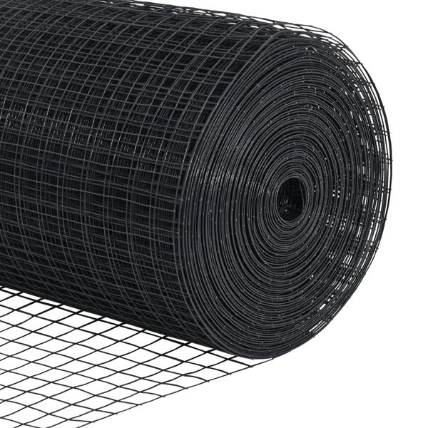 vidaXL Φράχτης Συγκολλημένος με 5 Πυλώνες Γκρι 0.6x10 m από Ατσάλι