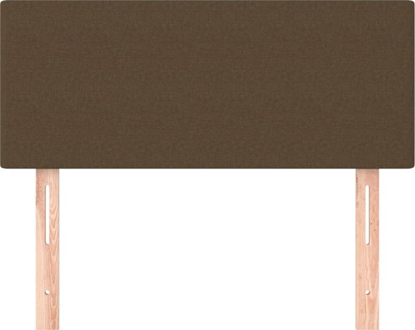 vidaXL Κεφαλάρι κρεβατιού, σκούρο καφέ, 80x5x78/88 εκ., ύφασμα