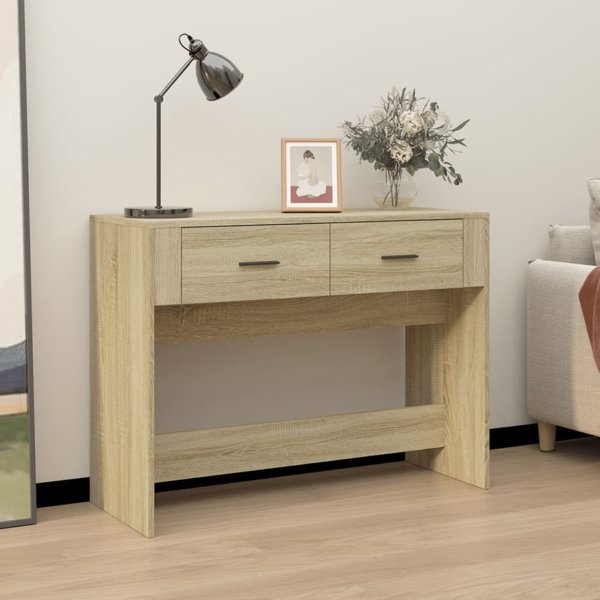 vidaXL Κονσόλα τραπέζι, ξύλο δρυός Sonoma, 100x39x75 εκ.
