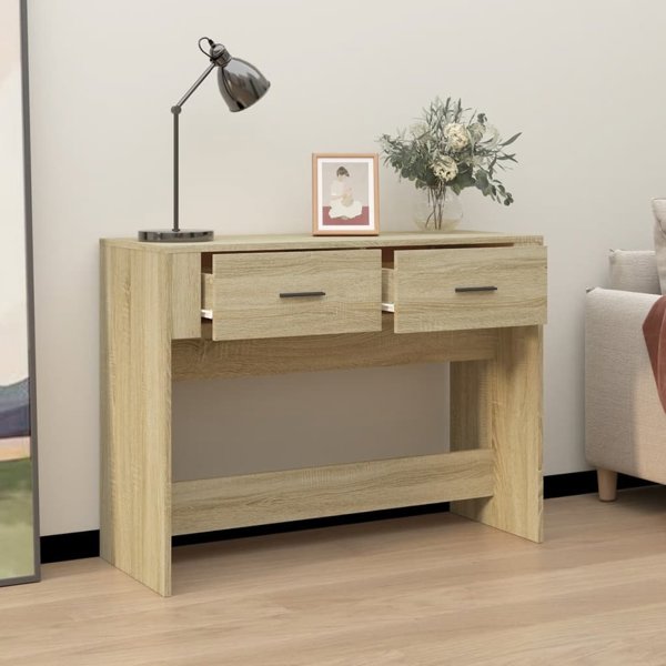 vidaXL Κονσόλα τραπέζι, ξύλο δρυός Sonoma, 100x39x75 εκ.