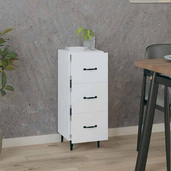 vidaXL Ντουλάπι, λευκό, 34,5x34x90 εκ., κατασκευασμένο από υλικό ξυλοειδές