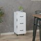 vidaXL Ντουλάπι, λευκό, 34,5x34x90 εκ., κατασκευασμένο από υλικό ξυλοειδές