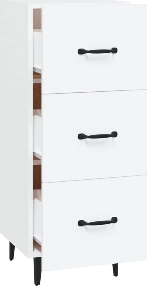 vidaXL Ντουλάπι, λευκό, 34,5x34x90 εκ., κατασκευασμένο από υλικό ξυλοειδές
