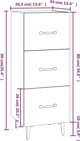 vidaXL Ντουλάπι, λευκό, 34,5x34x90 εκ., κατασκευασμένο από υλικό ξυλοειδές