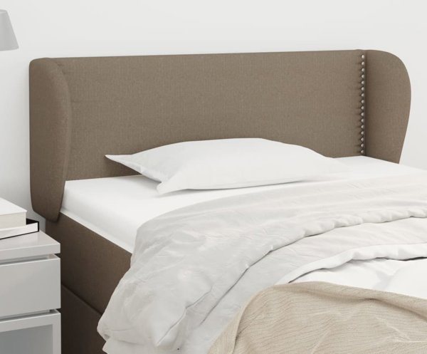 vidaXL Zaglowek uszak, taupe, 93x23x78/88 cm, tkanina