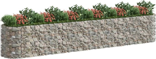 vidaXL Podwyszona donica gabionowa z galwanizowanego zelaza 600x100x100cm
