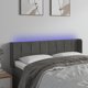 vidaXL Zaglowek do lotka me LED, ciemnoszary, 147x16x78/88 cm, aksamit