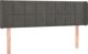 vidaXL Zaglowek do lotka me LED, ciemnoszary, 147x16x78/88 cm, aksamit