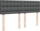 vidaXL Κρεβάτι Continental με στρώμα, σκούρο γκρι, ύφασμα, 140x190 cm