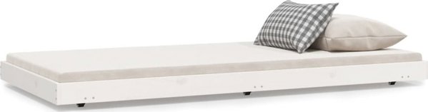 vidaXL Σκελετός κρεβατιού, λευκό, 90x190 cm, από μασίφ πεύκο