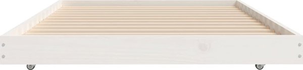 vidaXL Σκελετός κρεβατιού, λευκό, 90x190 cm, από μασίφ πεύκο