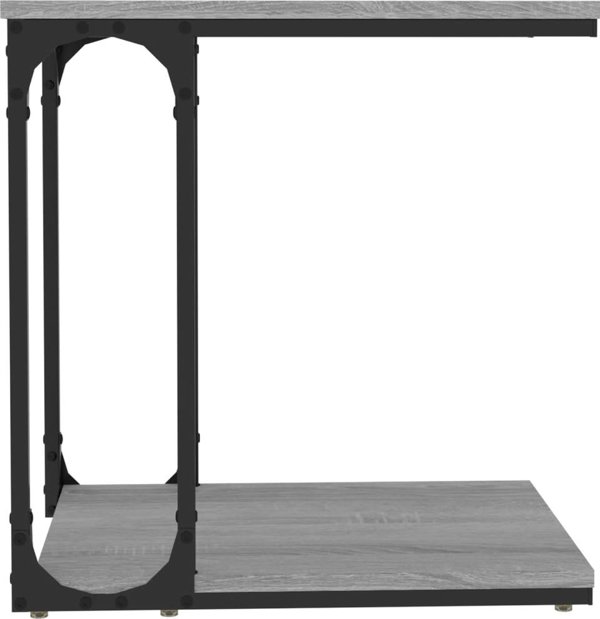 vidaXL Τραπεζάκι πλευρικό, γκρι δρυς سonoma, 50x35x52 εκ.