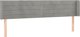 vidaXL Zaglolwek do lotka z LED, jasnoszary, 203x16x78/88 cm, aksamit
