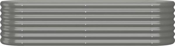 vidaXL vidaXL Donica ogrodowa, malowana proszkowo stal, 152x40x36 cm, szara