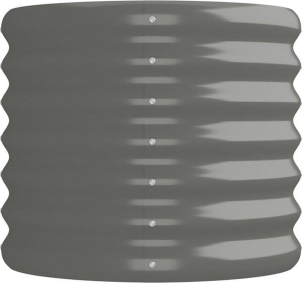 vidaXL vidaXL Donica ogrodowa, malowana proszkowo stal, 152x40x36 cm, szara