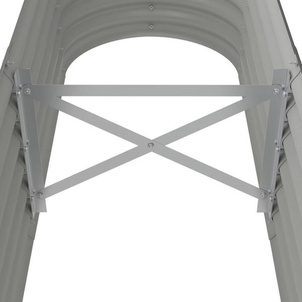 vidaXL vidaXL Donica ogrodowa, malowana proszkowo stal, 152x40x36 cm, szara