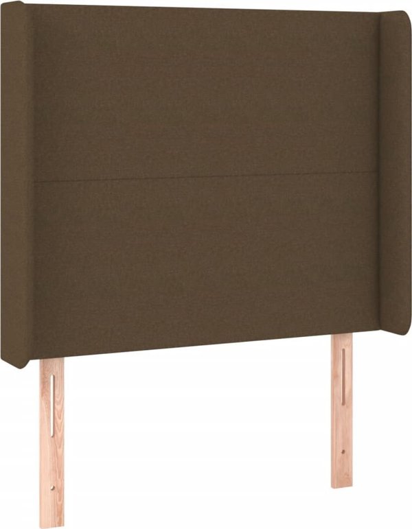 vidaXL Κρεβάτι Continental με στρώμα, καφέ, 100 x 200 cm, ύφασμα