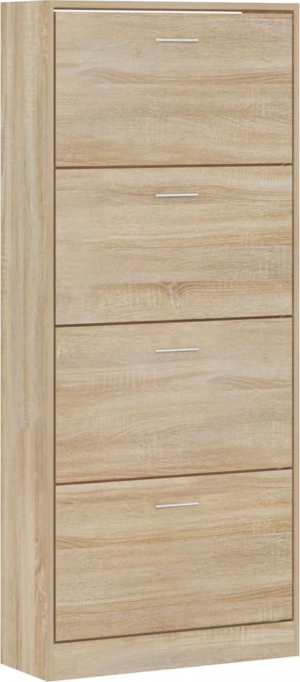vidaXL Szafka na buty, δρυς Σομόνα, 63x24x147 εκ.