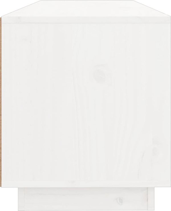 vidaXL Έπιπλο τηλεόρασης, λευκό, 100x34x40 εκ., μασίφ πεύκο