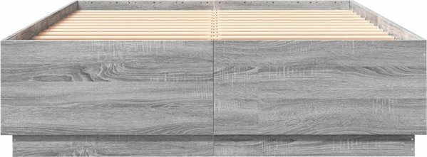 vidaXL Rama lozka, szary dab sonoma, 150x200cm material drewnopochodny