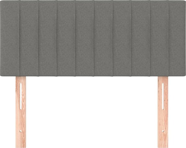 vidaXL Κεφαλάρι κρεβατιού, σκούρο γκρι, 90x5x78/88 cm, ύφασμα