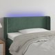 vidaXL Zagloforio ke lozko me LED, skouro prasino, 83x16x78/88 cm, aksamit