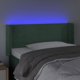 vidaXL Zagloforio ke lozko me LED, skouro prasino, 83x16x78/88 cm, aksamit