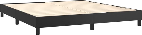 vidaXL Μαύρο κρεβάτι continental με στρώμα από οικοδερμα 180x200 cm