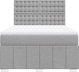 vidaXL Κρεβάτι Continental με στρώμα, ανοιχτό γκρι, ύφασμα, 160x200 cm
