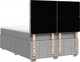 vidaXL Κρεβάτι Continental με στρώμα, ανοιχτό γκρι, ύφασμα, 160x200 cm