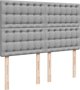 vidaXL Κρεβάτι Continental με στρώμα, ανοιχτό γκρι, ύφασμα, 160x200 cm