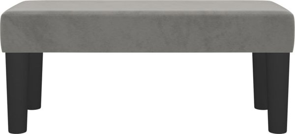 vidaXL Lawka, jasnoszara, 70x30x30 cm, tapicerowana aksamitem