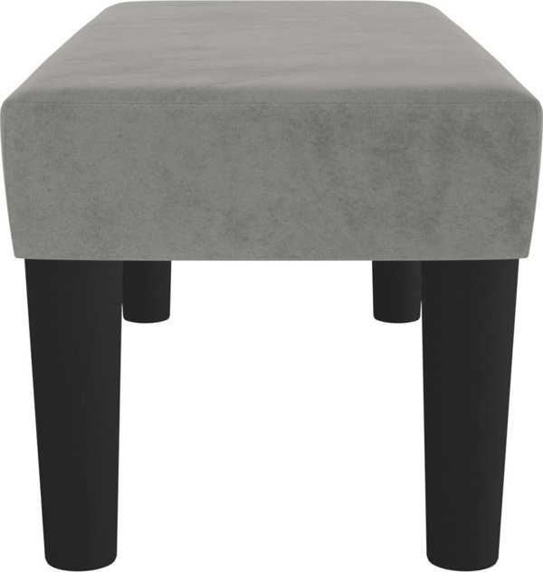 vidaXL Lawka, jasnoszara, 70x30x30 cm, tapicerowana aksamitem