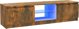 vidaXL Έπιπλο TV με LED, καπνιστή βελανιδιά, 120x30x35,5 εκ