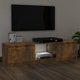 vidaXL Έπιπλο TV με LED, καπνιστή βελανιδιά, 120x30x35,5 εκ